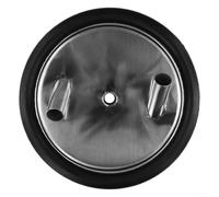 Couvercle de rechange en acier inoxydable pour machine à traire - Pour chèvres, vaches, moutons - Fermeture sécurisée avec entrées de tuyau - Petit accessoire laitier argenté