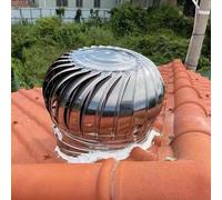 Couvercle de rechange pour ventilateurs de grenier montés sur le toit, non motorisés, turbine rotative pour maison/poulailler/entrepôt/garage, sortie d'air en acier inoxydable (diamètre 160 mm)