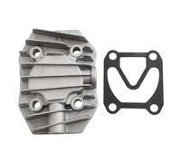 Couvercle de refroidissement en aluminium pour culasse de compresseur d'air, raccords métalliques résistants à la chaleur et à la pression, espacement des trous de 48 x 62 mm, finition grise