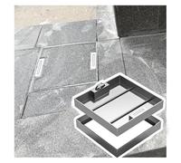 Couvercle de Regard avec Cadre Acier Inoxydable 304 Couvercle de Trou D'homme et Cadre, Rectangulaire Couvercles de Fosse Septique Décor pour Cour, Allée, Trottoir, Parking(35.4x27.5x2in/90x70x5cm)