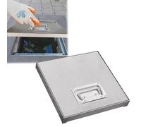 Couvercle de Regard avec Cadre Couvercle De Regard De Visite/de Sortie De Cave En Métal, Couvercle De Regard Carré Étanche De 5 Cm De Haut Pour Terrasse, Cour, Couvercle De Chambre D'inspection(85 x 8