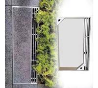 Couvercle de Regard avec Cadre Couvercle De Trou D'homme Dissimulé Avec Drain À Fente, Couvercles D'inspection En Métal, Couvercle D'eaux Usées De Drainage De Zone À Faible Débit(750x550mm/30x22in)