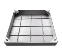 Couvercle de Regard carré encastré en Acier Inoxydable 304 Robuste et puits d'inspection de Drainage antirouille, adapté aux Jardins, allées, patios, Routes pavées, etc., avec Un Design élég