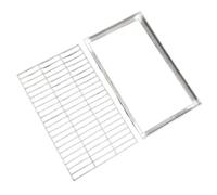 Couvercle de Regard Carrée en Acier Inoxydable, Caniveau Exterieur, Caniveau Antirouille, Idéale pour les Routes, Cours, Salles de Bains et Parcs(20x40x3cm/8x16x1.2in)