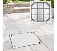 Couvercle de Regard Couvercle de fosse septique en acier inoxydable 304 | Invisible Couverture De Bassin D'épuration Invisibles De Cour, Pelouse/ Trottoir/ Jardin Encastré /Plaque D'Égout
