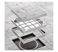 Couvercle de regard Couvercles De Regard D'extérieur Robustes En Acier Inoxydable, Couvercles De Fosse Septique Carrés Encastrés For Bassins D'égouts, For Terrasses/jardins/garages/autoroutes, 20, 22,