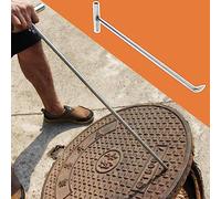 Couvercle de Regard Crochet Outil pour Crochet de Trou D'homme Crochet en Acier à Usage Intensif, Crochet pour Enlever Les Plaques D'égout pour Les Collecteurs D'eaux Pluviales, Outil de Levage Par Tr