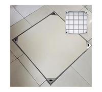 Couvercle de Regard de Fosse septique Invisible en Acier Inoxydable avec Base, Double Couche, pour allée en béton, 90 x 90 cm (35,4 po x 35,4 po).