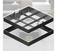 Couvercle de Regard de Fosse septique Robuste, 50-90 cm, rectangulaire, Durable, avec Cadre, pour écoles, allées et autoroutes, supporte jusqu'à 1500 kg (56 x 56 cm).