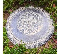 Couvercle de Regard De Jardin 76 Cm, Élégant Couvercle Décoratif Floral pour Fosse Septique, en Fibre D'acier, pour Embellir Votre Jardin et Votre Paysage(Gray)