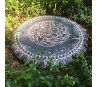 Couvercle de Regard De Jardin 76 Cm, Élégant Couvercle Décoratif Floral pour Fosse Septique, en Fibre D'acier, pour Embellir Votre Jardin et Votre Paysage(Pink)