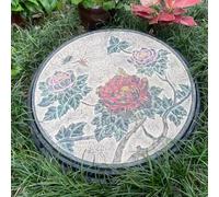 Couvercle de Regard Décoratif de 70 Cm, Regard Eau Pluviale Motif Floral Artistique, Capacité de Charge de 10 Tonnes, pour Jardin, Cour et Aménagement Paysager