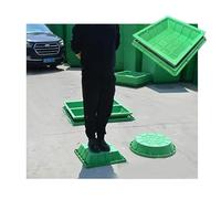 Couvercle de Regard décoratif for pelouse, Couvercle de Bassin d'égout dissimulé Amovible/Couvercle d'inspection, for Bassin d'égout encastré dans la Cour(Square 100 * 50CM/39.4 * 19.7IN)