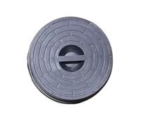 Couvercle de regard d'égout avec poignée, couvercle de fosse septique rond en PE, couvercle de bassin de captage, couvercle de regard d'égout renforcé antidérapant(7.8in (20cm))