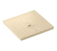 Couvercle de regard en polypropylène renforcé - 20x20 cm - Poignée intégrée - Couleur sable - Résistant aux intempéries