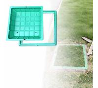 Couvercle de regard en résine verte, couvercle de fosse septique invisible, regard encastré à surface gazonnable avec cadre - Idéal pour le drainage des pelouses, jardins, parcs(Square,60cm)