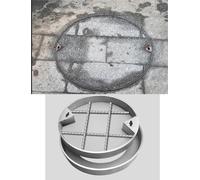Couvercle de Regard encastré Amovible, Couvercle Plat Robuste for Jardin, pelouse, Trottoir, Couvercle de puits extérieur Bien caché - for l'ouverture de Drainage(40cm/15.7in)