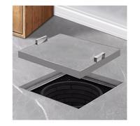 Couvercle de regard encastré en acier inoxydable 304 avec poignée dissimulée, couvercle d'inspection carré durable pour allées, terrasses, trottoirs (80 x 80 x 5 cm)