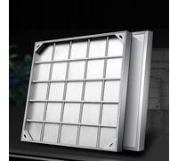 Couvercle De Regard Encastré en Acier Inoxydable avec Cadre Et Couvercle De Drainage Invisible pour Usage Intérieur Et Extérieur. Couvercle D'Inspection Carré pour Accès Aux Fosses