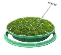 Couvercle de Regard encastré en résine Couvercle de Regard encastré en résine, Design Invisible for Jardin, extérieur, capacité de Charge de 300 kg, 600-900 mm(600 mm)