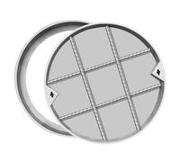 Couvercle de regard encastré invisible 1 pièce - Couvercle de chambre d'inspection rond en acier inoxydable 304 for usage extérieur(Dia 400mm)