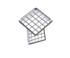 Couvercle de regard encastré invisible, Couvercle de regard invisible encastré en acier inoxydable carré 40-80 cm(5cm,40 * 40cm/15.7 * 15.7in)