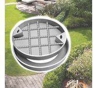 Couvercle de regard encastré pour puits en béton, couvercle d'égout circulaire renforcé en acier inoxydable/couvercle de fosse septique pour quais, trottoirs urbains,800 * 50 * 3mm