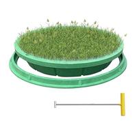 Couvercle De Regard Encastré Rond en Résine avec Cadre pour Solutions De Drainage Extérieur Invisibles