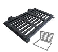 Couvercle de Regard Extérieure, Grille en Fonte Ductile, Caniveau Grille de Drainage des éGouts, Garage, Ferme et Terrasse(45x75cm/18x30in)