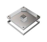 Couvercle De Regard Hydraulique Carré Plaque, couvercle et cadre de Pour tuyau d'écoulement, Garantit un Évacuation Efficace des Eaux Pluviales, pour zones piétonnes(50 * 50cm/19.6 * 19.6in)