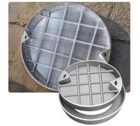 Couvercle de Regard Invisible en Acier Inoxydable avec Cadre, Couvercle de Fosse septique carrée de Classe B, Couvercle d'égout encastré renforcé pour Cour, allée, Trottoir, stationnement -