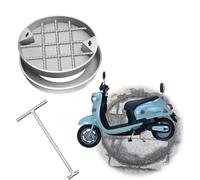Couvercle de Regard Robuste en Acier Inoxydable avec clés de Levage - Couvercle d'inspection encastré Durable pour allées, Cours, Jardins et Routes