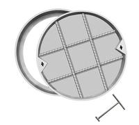 Couvercle de Regard Rond Invisible, Couvercle Fosse Septique pour Terrasses, Jardins, Garages et Routes, 30 x 30 cm, 40 x 40 cm, 50 x 50 cm, 60 x 60 cm, 70 x 70 cm, 80 x 80 cm(60x60x5cm/24x24x2in)