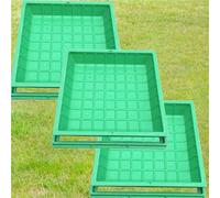 Couvercle de regard transparent en acier inoxydable encastré et encadré, carré, robuste, invisible, pour fosse septique, durable, en résine pour cuves de 40 à 100 cm (3 pièces L 100 cm x l 5