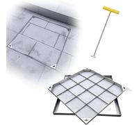 Couvercle de regard transparent en acier inoxydable encastré et encadré, de forme carrée, robuste et invisible, pour fosse septique. Couvercle de sol encastré durable avec trappe d'accès pou