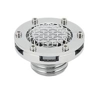 Couvercle de remplissage de réservoir de carburant universel pour moto - Bouchon d'huile en métal de qualité supérieure avec finition bronze brillant, protège le carburant des (Argent)