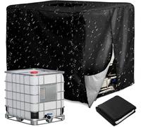 Couvercle De Réservoir D’Eau Capot De Réservoir D’Eau De Pluie étanche 210d Oxford IBC Foil Ton Couvercle De Baril avec Fermeture éclair Réservoir D’Eau De Pluie Protecteur, 300L8161100cm