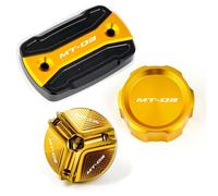 Couvercle de réservoir de liquide de frein avant et arrière for moto YAMAHA MT03 MT-03 YZFR3 YZF R3 2015-2024, bouchon de remplissage d'huile, accessoires(Combo Gold)
