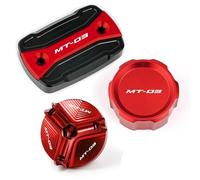 Couvercle de réservoir de liquide de frein avant et arrière for moto YAMAHA MT03 MT-03 YZFR3 YZF R3 2015-2024, bouchon de remplissage d'huile, accessoires(Combo Red)