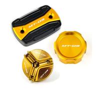 Couvercle De Réservoir De Liquide De Frein Avant Et Arrière Pour Moto Pour YAMAHA MT03 MT-03 YZFR3 YZF R3 2015-2024, Bouchon De Remplissage D'huile, Accessoires(Combo Gold)