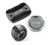 Couvercle De Réservoir De Liquide De Frein Avant Et Arrière Pour Moto Pour YAMAHA MT03 MT-03 YZFR3 YZF R3 2015-2024, Bouchon De Remplissage D'huile, Accessoires(Combo Grey)