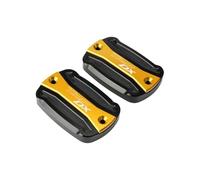 Couvercle De Réservoir De Liquide De Frein Et De Carburant pour Moto Compatible avec TMAX 530 SX DX 2014-2019 Moto Couvercle Maitre Cylindre Frein(Gold d)
