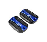 Couvercle De Réservoir De Liquide De Frein Et De Carburant pour Moto Compatible avec TMAX 530 SX DX 2014-2019 Moto Couvercle Maitre Cylindre Frein(Blue s)