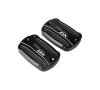 Couvercle De Réservoir De Liquide De Frein Et De Carburant pour Moto Compatible avec TMAX 530 SX DX 2014-2019 Moto Couvercle Maitre Cylindre Frein(Black d)