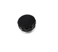 Couvercle de réservoir de surtension en aluminium soudé et bouchon pour réservoir d'huile, d'eau et cache-radiateur, design festonné et joint de prévention des fuites (3,8 cm, noir)