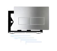 Couvercle de réservoir de toilette de rechange avec panneau de bouton de réservoir d'eau compatible avec plaque de lavage