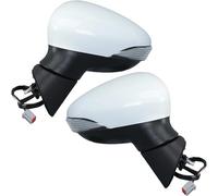 Couvercle de rétroviseur de voiture Rétroviseur latéral blanc à 6 fils pour Ford pour Fiesta MK7 2013-2017(Pair)