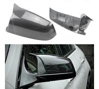 Couvercle de rétroviseur latéral en Fiber de carbone noir, pour BMW série 5 6 7 E60 E61 E63 E64 F01 F02-F04 F06 F07 F10 F11 F12 F13 Carbon Fiber Look
