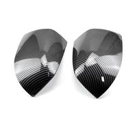 Couvercle de rétroviseur Lot De 2 Coques Rétroviseurs En Carbone Noir Et Brillant Pour Ford Pour Focus 2005-2008(No light-2)