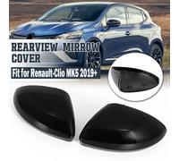 Couvercle de rétroviseur noir brillant de remplacement, pour Renault Clio MK5 2019 2020 2021 2022-2025, capuchon de rétroviseur latéral, accessoires de voiture Pair